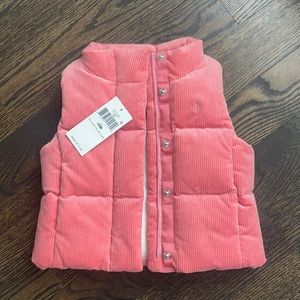 Ralph Lauren Baby Stretch Corduroy Down Vest 18M - NWT